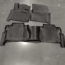 KUST Floor Mats for 2014-2021 Toyota Tundra Double Cab/Crew Max Cab, All Weather TPE Rubber Floor Liners for Tundra Accessories Front Rear 2 Row High Side