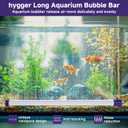 hygger 27.5 Inch Long Aquarium Bubble Bar, Ultra-Fine Quiet Oxygen Diffuser Bubble Curtain Wall, Self-Sinking Design Fish Tank Bubbler Decorations for Freshwater Saltwater