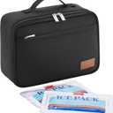 Lifewit Freezable Lunch Box, Insulated Reusable Lunch Bag with 2 Ice Packs, Mini Cooler Snack Bag for Bento Box for Salad, Sandwich, Snacks fo Men Women for Work, Black 5L