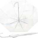 Clear Bubble Umbrella – See Through, Rain & Windproof Umbrella for Weddings, Prom, Graduation and Outdoor Events - Automatic Open, Crook Handle, Clear Dome
