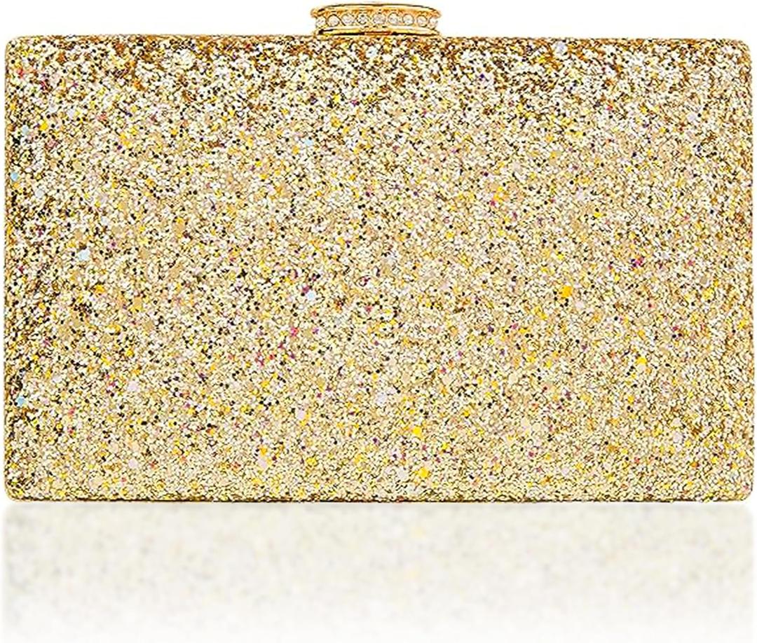 CARIEDO Women's Sparkling Clutch Purse Elegant Glitter Evening Bags Bling Evening Handbag for Dance Wedding Party Prom Bride
