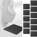 Urinal Mats for Men's Bathroom (12 Pack) | Anti-Slip, Super Absorbent Floor Mats Under Urinal | Easy to Clean, Long Lasting | Dark Grey, Rectangular Shape