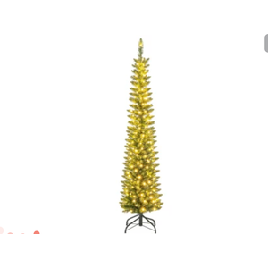 Costway 1.8M Artificial Christmas Tree Pre-lit Pencil Tree Xmas Decor w/390 Tips Home Office Party | Christmas Trees | Home Decor & Homewares Costway 1.8M Artificial Christmas Tree Pre-lit Pencil Tree Xmas Decor w/390 Tips Home Office Party | Christmas Trees | Home Decor & Homewares