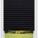 Redi Shade No Tools Original Blackout Pleated Paper Shade Black, 48" W x 72" L, 6 Pack