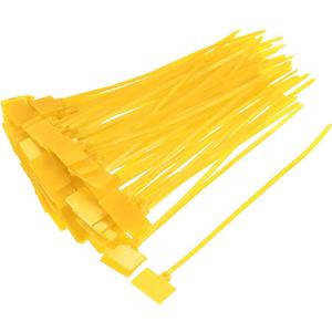 uxcell Cable Zip Ties 6 Inch Label Tag Mark Self-Locking Nylon Wire Strap Yellow 120pcs