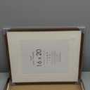 16x20 Picture Frame, Solid Oak 16 x 20 Picture Frame with Mat, 16x20 Natural Wood Frame for Wall Art Photo, (Walnut, Set of 1)