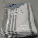 Homaxy Premium Kitchen Towels 18x 28, Large Cotton 380 GSM Kitchen Hand Towels, Stripe and Terry Dish Towel, Highly Absorbent Tea Towel Set with Hanging Loop, 6 Pack, Grey