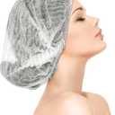 2 x Disposable Bouffant Caps, 21inches Hair Net, Elastic Dust Cap for Food Service, Sleeping Head Cover