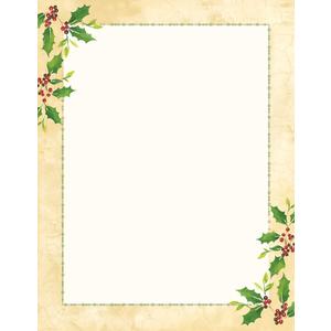 Great Papers! Falling Holly Imprintable Stationery, 8.5" x 11", Pack of 80 (2015049)