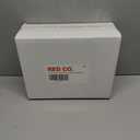 Red Co. Set of 2 Green Glass 8" Christmas Tree Tabletop Display Decorations with 12 Santa & Snowmen Ornaments