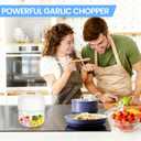 Electric Garlic Chopper, Mini Portable Veggie Chopper, 250ML Garlic Grinder Masher Onion Grinder, Blender to Vegetable, Wireless Food Processor for Ginger, Chili, Fruit, Meat, etc