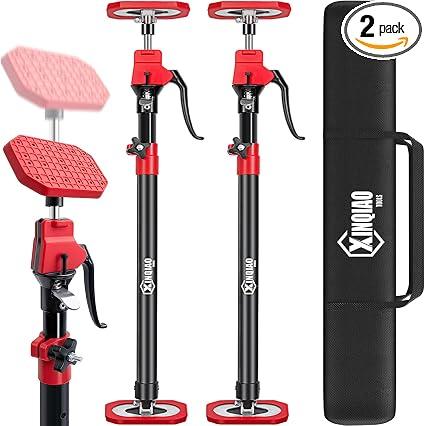 XINQIAO Cabinet Jacks for Installing Cabinets, Heavy Duty Third Hand Tools Adjustable Support Pole from 23.6 in to 45.3 in, 2 PCS