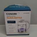 Cosori Electric Kettle, No Plastic Filter & Spout, Tea Kettle & Hot Water Boiler For Coffee & Tea, Water Heater & Teapot, Automatic Shut Off, Borosilicate glass, White, 1.7L/1500W (1.8 Quarts)