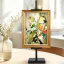 1pcs Adjustable Tabletop Easel Stand for Picture Frames, Picture Easels for Display, Gold Easel, Picture Frame Stand, Adjustable Art Easel (18inch, Black)
