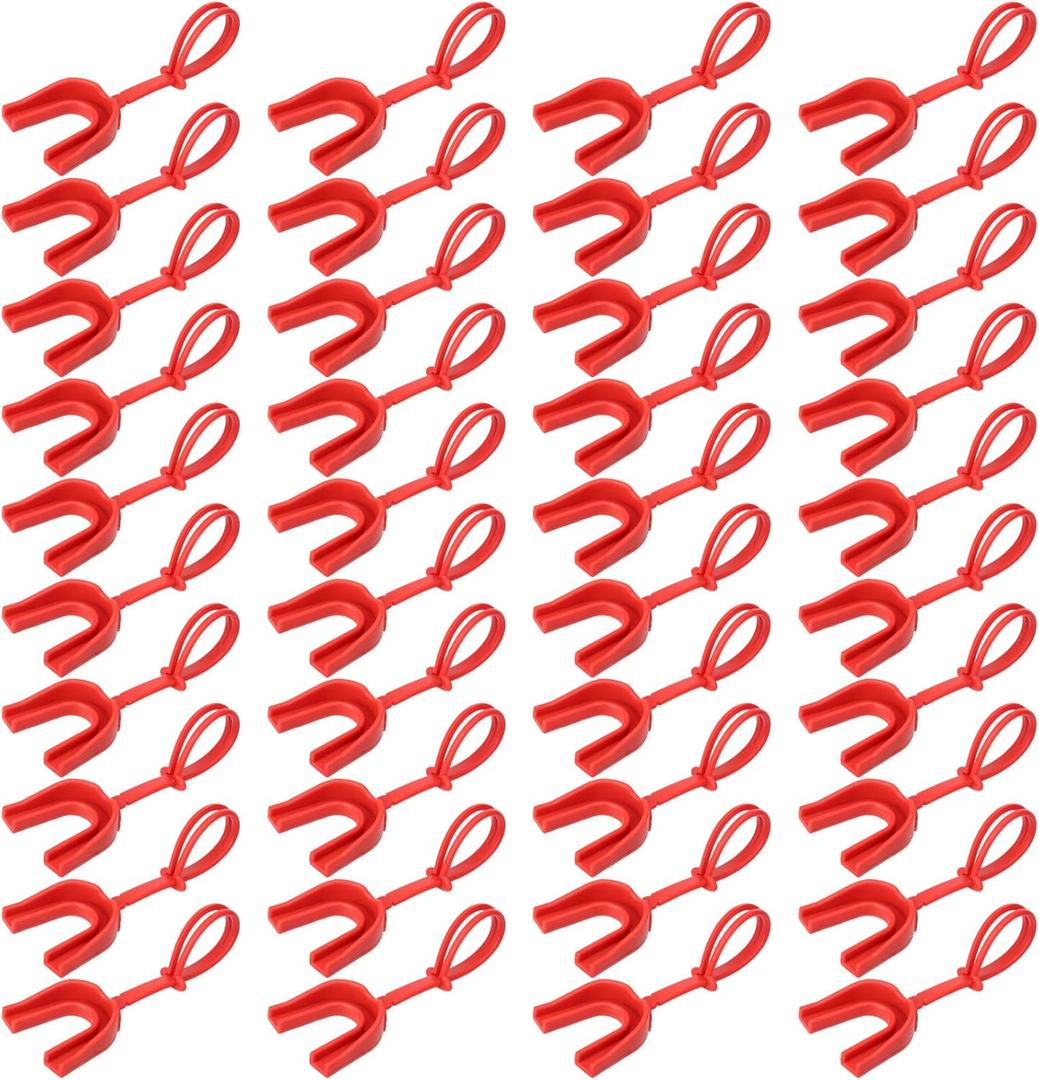 Seematn 40 Pcs Strapped Mouth Guard Bulk Football Mouthguard with Strap Youth Boxing Sports Mouthpieces Adult Mouthguard for Basketball Lacrosse Hockey Wrestling (Red) Seematn 40 Pcs Strapped Mouth Guard Bulk Football Mouthguard with Strap Youth Boxing Sports Mouthpieces Adult Mouthguard for Basketball Lacrosse Hockey Wrestling (Red)
