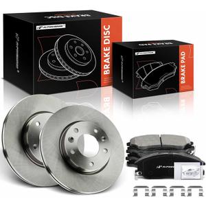 A-Premium 10.86 In (275.8mm) Front Vented Brake Rotors and Ceramic Pads Kit | Compatible with Kia Models - Sedona 2002 2003 2004, 3.5L, 6-Pack