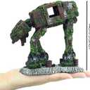 YZHZOM at-at Walker Aquarium Decorations Cool Fish Tank Decorations ATAT Walker Aquarium Decor Aquarium Castle Decor Betta Fish Hide Cave Ornament war Aquarium Decor