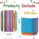 Mexican Taco Nights Food Trays 100Pcs Mexican Nacho Popcorn Unassembled Trays Snack Candy Holder Disposable Paper Plates Holiaday Carnival Party Supplies Concession Stand Food Containers