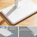 AX WABER Floor TV Stand with Mount for 26-55 inch TVs up to 77 lbs, Height Adjustable Swivel Tilt TV Stand with Wood Base, Saving Space Design for Bedroom, Living Room and Corner, White