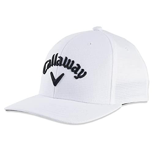 Callaway Golf Performance Pro Tour Cap Collection Headwear (OS, White/Black 2022)