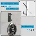 3 x Self-Adhesive Wall Hooks Can Bear 20 Pounds of Adhesion Carbon Steel Space Aluminum Hooks for Cloakroom Bathroom Hanging Towel Door Kitchen Hallway (Gray 4 Pack)