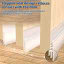 3 x 78 inch Door Draft Stopper, Strong Adhesive Under Door Sweep for Exterior & Interior Doors Insulation,Soundproof Door Bottom Weather Stripping Seal Dust Blocker and Noise Stopper,White