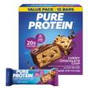 Pure Protein Chewy Chocolate Chip Protein Bars, 20g Protein, 12 Ct (EXP 06/17/27)