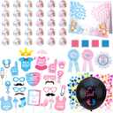 Team Boy or Girl Pins Baby Gender Reveal Party Favors Papa and Mama Badge Pin Pink Blue Photo Props Baby Shower Favors Gender Reveal Game Dec