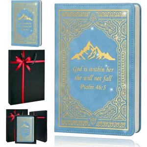 Bible Journal,Journal for Women,A5 Hardcover Leather Journal - 200 Pages Premium Paper Notebook,Christian Journal Notebook for School, Blue