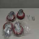 Finnhomy Swivel Caster Wheels 4 Inch Threaded Stem Casters Set of 4 Heavy Duty 3/8"-16 x 1 Anti-wear Polyurethane Industrial Castor Wheels for Cart/Furniture Load Bearing 2200 Lbs Smooth Casters Red