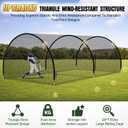 Baseball Batting Cages for Backyard 24ft x 10ft x 10ft Baseball & Softball Cage Net with Zipper Door 4-Ply Reinforced Netting Portable Batting Cage for Backyard & Outdoor Lawn Training, 24x10x10FT