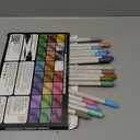 ARTISTRO 24 Metallic Dual-Tip Acrylic Paint Markers - Brush + Fine Tip Combo - Multi-Surface Shiny Paint Pens
