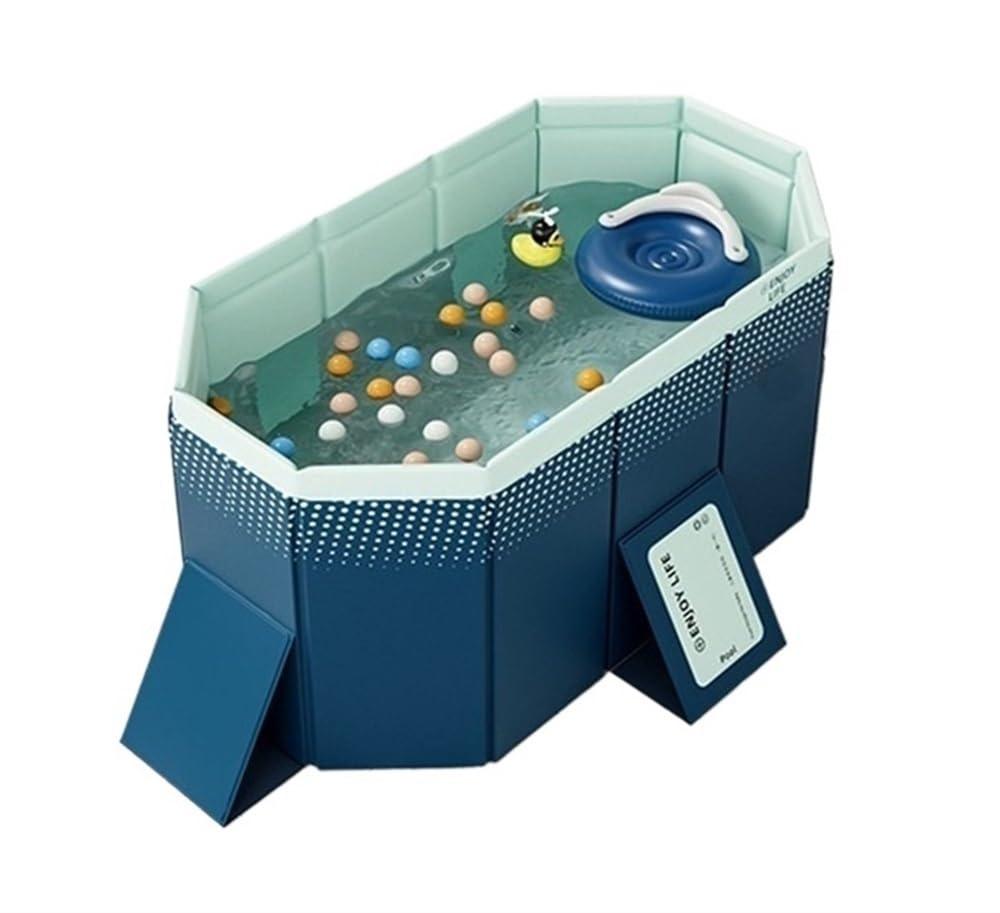 Rectangular Summer Outdoor Large Pools, Collapsible Portable Pool, Above Ground Swimming Pool For Effortless Setup (Size : 1.6m(for 1-2 people))