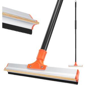 Carpet Rake for Pet Hair Removal, 57'' Long Handle Dog and Cat Hair Remover Tool to Fluff Rug, Stair Carpets and Couch Cleaning Rake