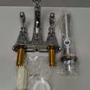 Moen Brantford Chrome Two-Handle Low-Arc Traditional Centerset Bathroom Faucet with Drain Assembly, 6610