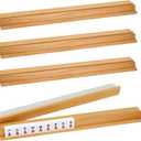 4PCS Wooden Mahjong Racks with Magnetic Pushers, 17.4 in Natural Wood American Mahjong Tile Rack Set, Modern Table Game Accessories for Mahjong TilesNatural,17.5