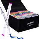 SAVZJSD 168 Colors Alcohol Markers, Dual Tip Markers for Artists or Adults in Coloring, Painting(Fine & Broad)