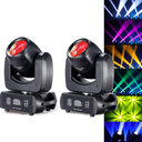 Moving Head Light 2 Pack 120W LED Beam Stage Light 8 Colors 8 Gobos DJ Lights Moving Head Infinite Rotating 8-Facet Prisms Spot Sound Activated DMX for Wedding Live Show Christmas Party