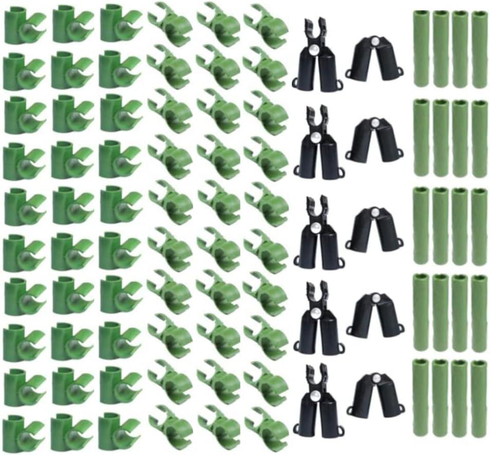 100Pcs Adjustable Plant Trellis Connector Clip Plastic Plant Connector Stakes Garden Plastic Connector Connecting Joint Buckle Clip 8mm