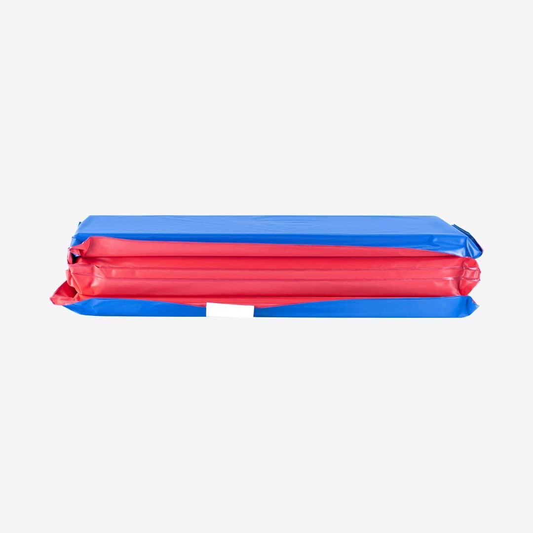 KinderMat, 1" Thick KinderMat, 4-Section Rest Mat, 45" x 19" x 1", Red/Blue, Great for School, Daycare, Travel, and Home, 100% Made in USA