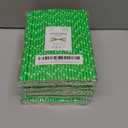 Set of 5 Pack, Paper Straws, 7.9 x 0.236 in, 200 Count, Food Grade, Biodegradable (100, Green)
