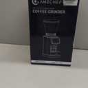 AMZCHEF Coffee Grinder, Coffee Bean Grinder for Home Use with Precise Grinding, LED Control Panel, Detachable Funnel Stand, Anti-static Design, 48 Grind Settings, silver