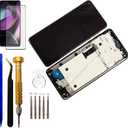 LCD Display Screen Touch Digitizer Assembly with Frame Housing Replacement for Motorola Moto G Stylus 5G 2021 XT2131