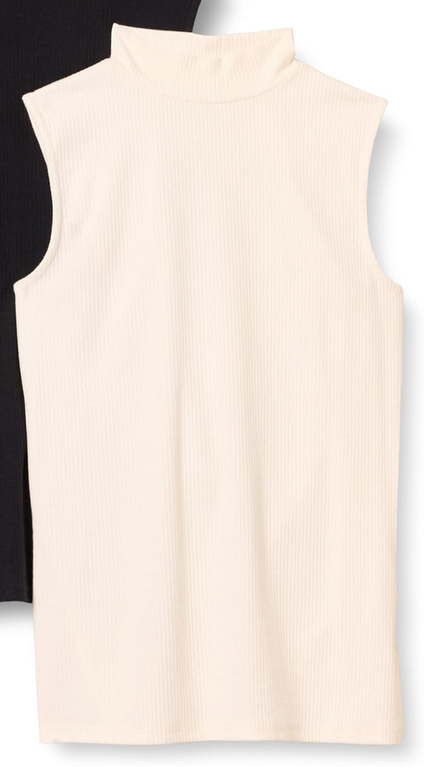 Women's Mock-Neck Slim-Fit Rib-Knit Sleeveless Top, Size XL