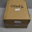 TIPGO Bathroom Trash Can with Lid, 4 Gallon / 15 Liter Small Garbage Can, Press Top Bin, Plastic Wastebasket with Pop-Up Lid for Bedroom, Living Room, Office (Black)