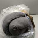 Meditation Floor Pillow Set of 2, Round Large Pillows Seating for Adults, Tufted Corduroy Cushion for Tatami Living Room, 22x22 Inch FP-Grey-R