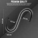 WHITECLOUDZ 20-Pack Black S Hooks for Hanging Plants, Metal S Hooks for Hanging Heavy-Duty, Closet Hooks for Hanging Clothes, Durable Kitchen Hooks for Hanging Utensils, Pots, Clothes & Bag