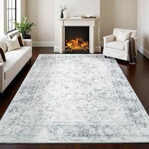 5x7 Area Rugs for Living Room, Washable Rug for Bedroom, Soft Non Slip Kitchen Rug for Indoor Floor, Modern Carpet for Dining Room Classroom Dorm Kids Playroom Nursery, Home Office Decor
