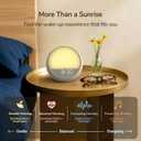 HOUSBAY MINI Sunrise Alarm Clock with Sound Machine, Rhythm Wake-Up Light, White Noise for Sleeping, Compact Phone-Free Bedrooms Clock, Putty