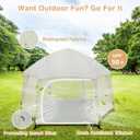 Pop Up Playpen for Baby, Portable Playpen for Babies and Toddlers with Removable Sun-Shades& 2 Side UV Covers, Lightweight Outdoor Baby Play-Pen for Beach Home with Travel Bag, Beige